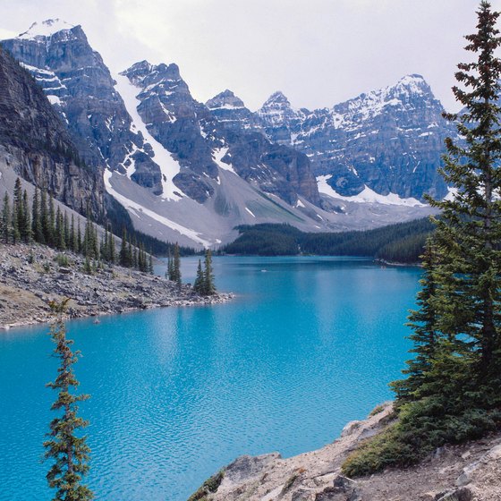 Moraine Lake is famous for its scenery.