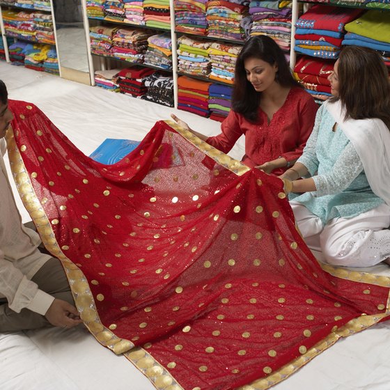Thin, sheer sarees are popular for formal occasional in hot weather.