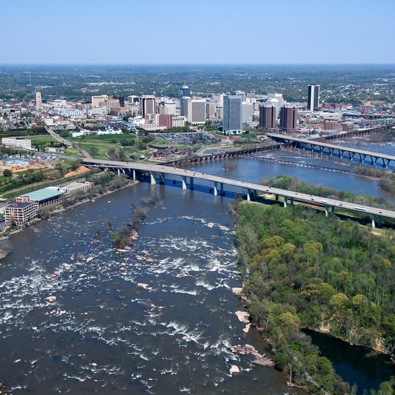 For an outdoor climbing experience, visit Richmond's James River Park System.