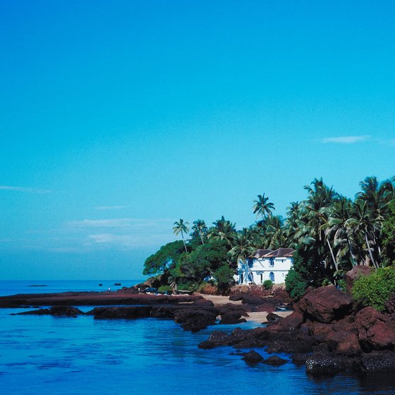 A rockier part of Goa's long, green shoreline