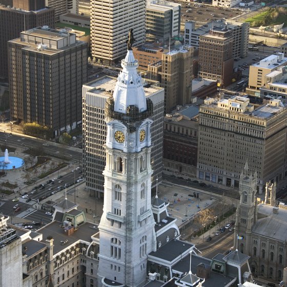 The 30th Street Amtrak Station in Philadelphia is in the center of the city.