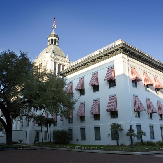 Florida's state capitol building is in downtown Tallahassee.