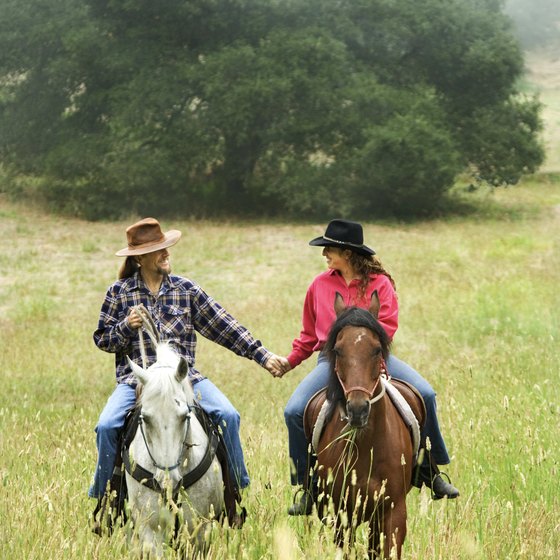 Take a romantic horseback ride in central Texas.