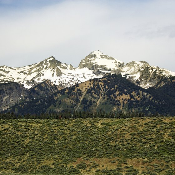 The Teton mountain range forms the western boundary of Jackson Hole.