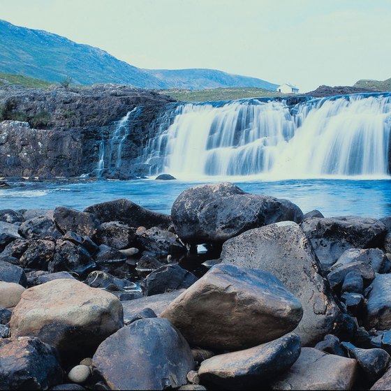 Experience the wonder of an Irish waterfall.