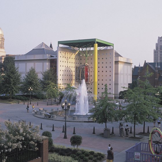 The World of Coca-Cola draws visitors to Baker Street in Atlanta, Georgia.