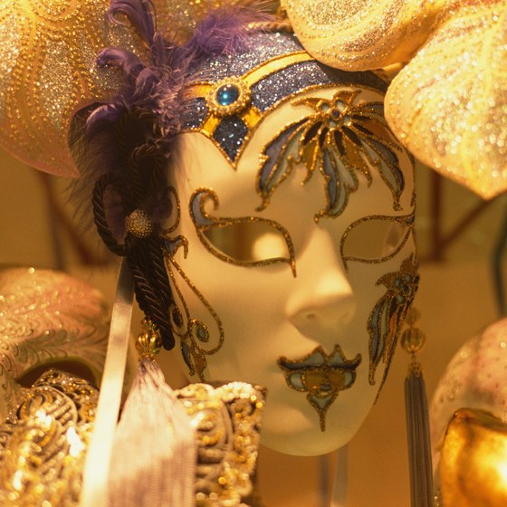 Wearing elaborate masks is a major part of the Venetian Carnival celebration.