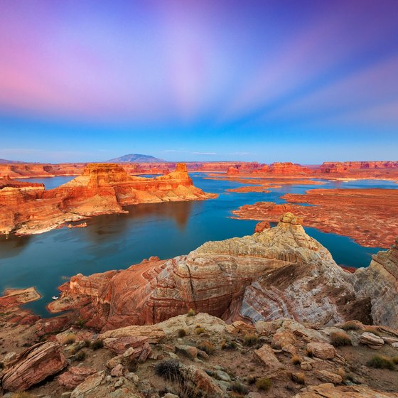 Sandy Beaches in Lake Powell, Utah