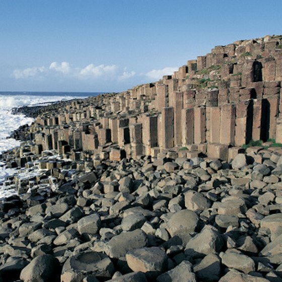 The Giant's Causeway resembles a road leading into the sea.