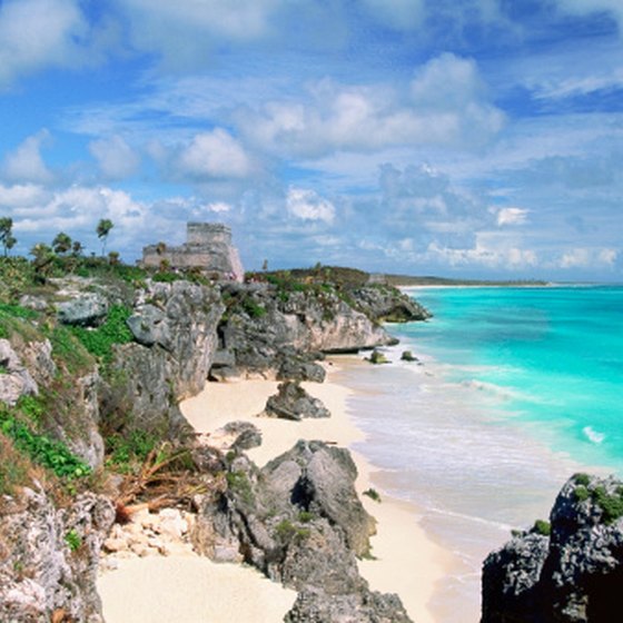 The coast south of Akumal hosts the famous Mayan pyramid complex of Tulum.