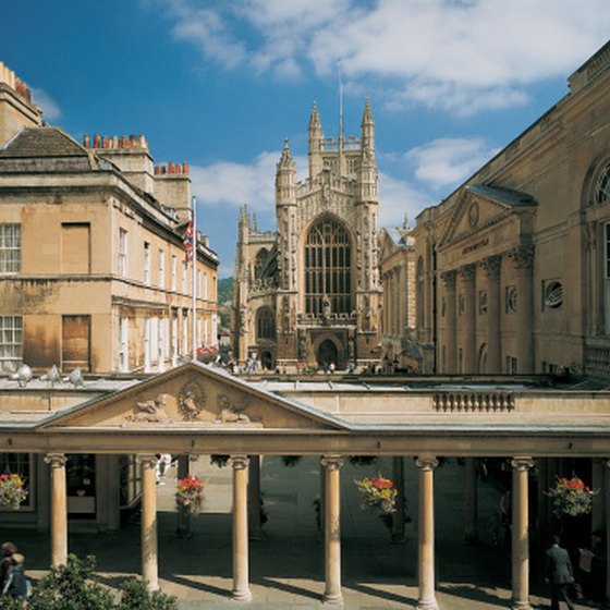 Visitors come from all over the world to the spas in Bath.