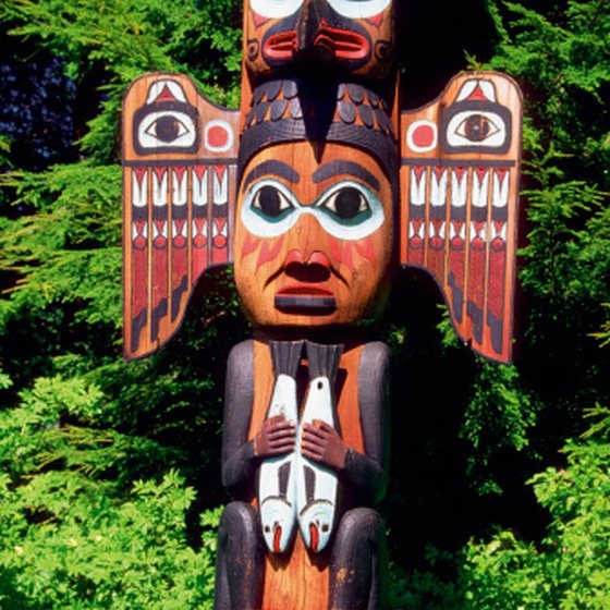 Totem poles are found in several locations in Ketchikan.