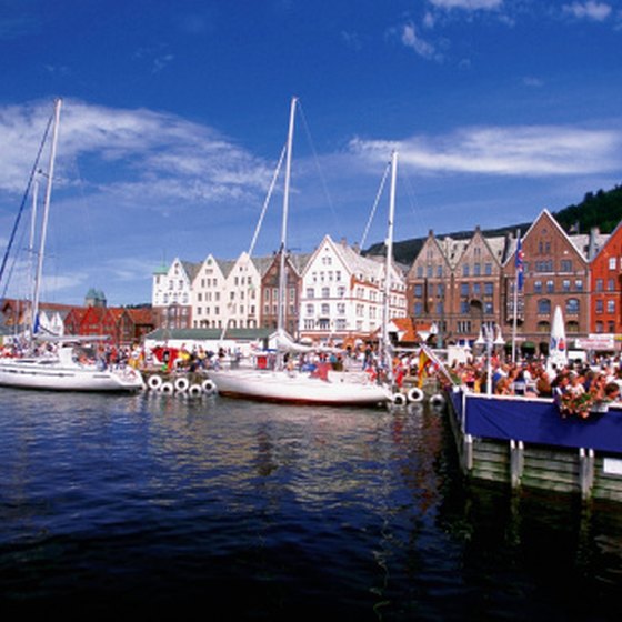 Hurtigruten cruises operate year-round from the port city of Bergen, Norway.