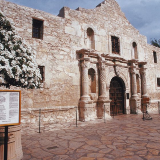 The front of the Alamo in San Antonio.