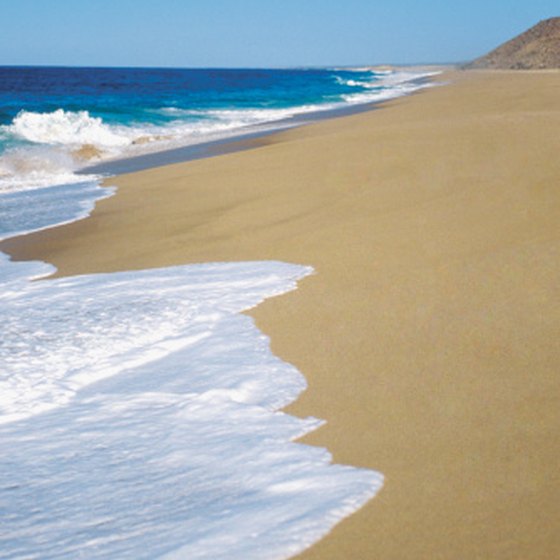 Beaches on the Baja Peninsula of Mexico are popular tourist destinations.