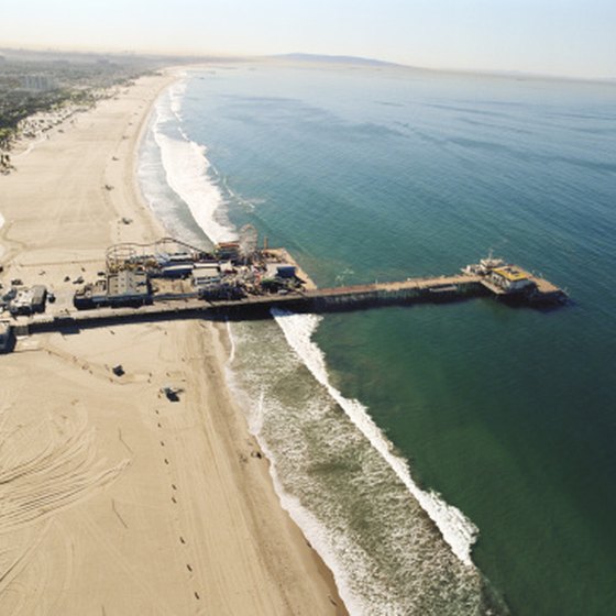 Southern California offers numerous beaches, including the sandy shores of Santa Monica.