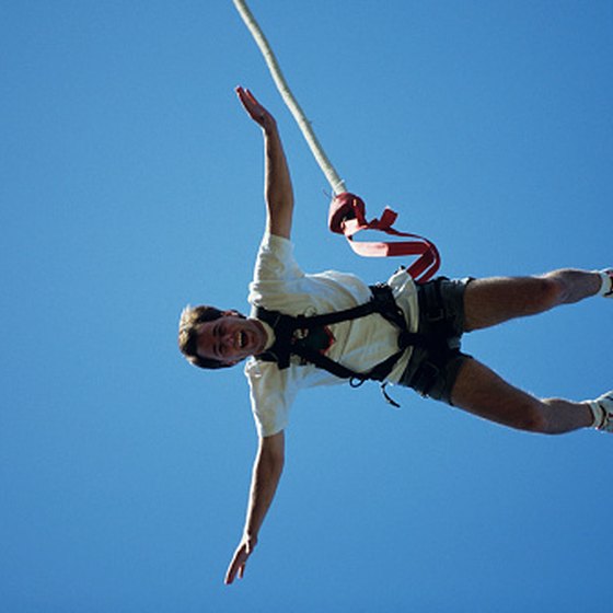 Traditional bungee jumping is not available in Orlando, but bungee slingshots provide a similar sensation.