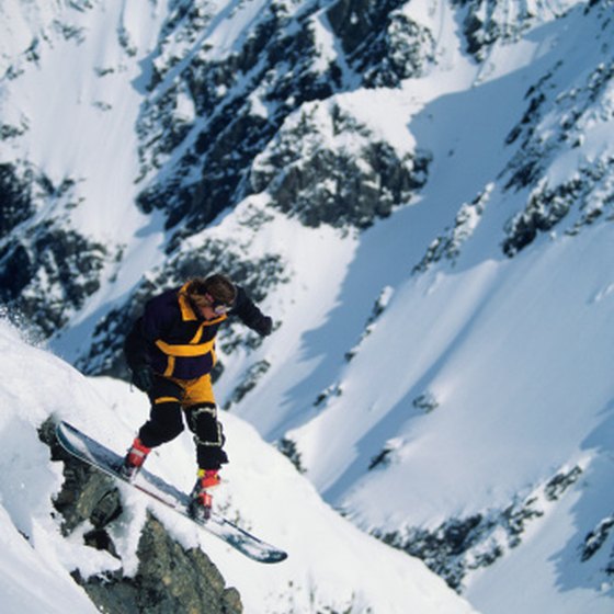The Chugach Mountains near Girdwood offer winter skiing and snowboarding.