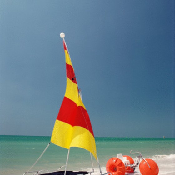You can rent a small catamaran to sail off an Islamorada beach in the Florida Keys.