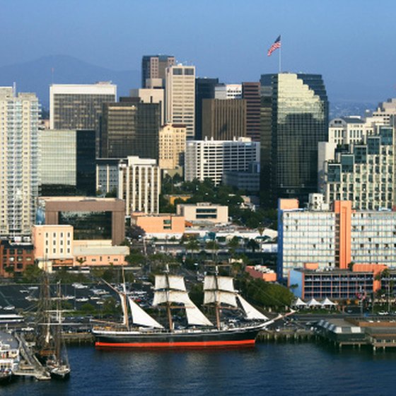 San Diego's harbor attracts visitors throughout the year.