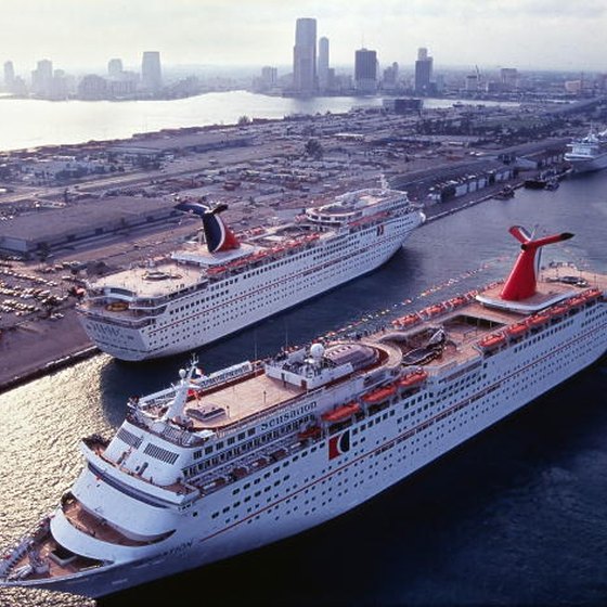 Miami and Fort Lauderdale are popular departure points for short cruises to the Bahamas.