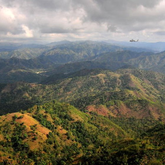 Rugged mountains dominate Haiti's terrain.