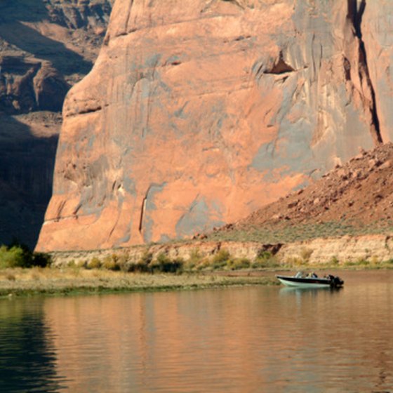 Lake Powell is a tourist destination that offers a variety of water activities within its beautiful landscape.