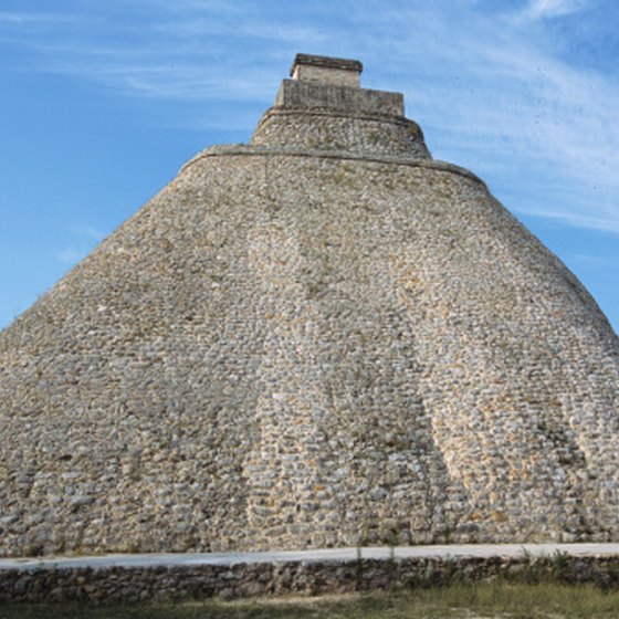 Pyramid of the Magician in Yucatán is one of many famous Mayan landmarks.