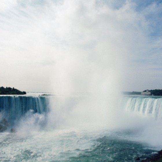 Niagara Falls is located on the border of New York and Canada.