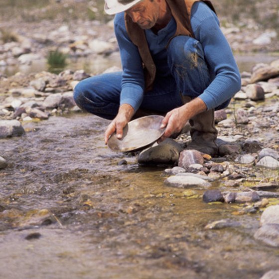 Panning for gold is a popular activity in California's Sierras.