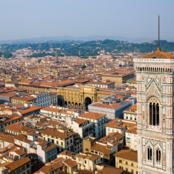 Florence is a quick trip from Rome by train.