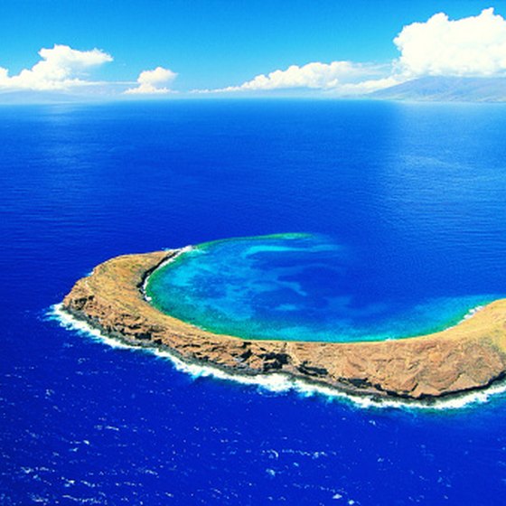Many catamaran tours head to the coral reef of the crescent isle of Molokini.