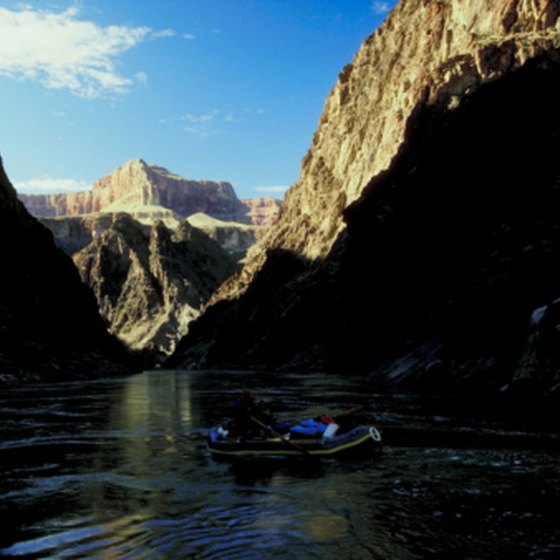 The Colorado River flows at the bottom of the Grand Canyon.