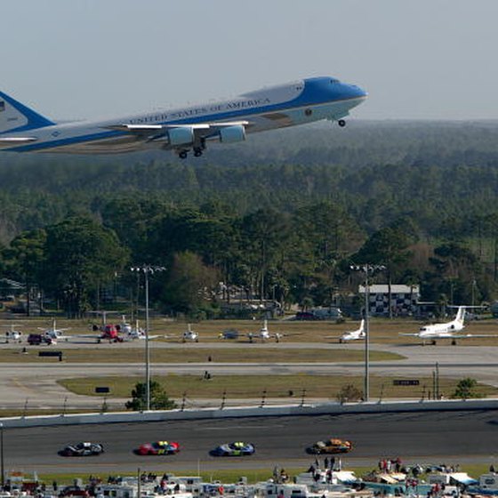 Daytona Beach's airport is next to Daytona International Speedway.