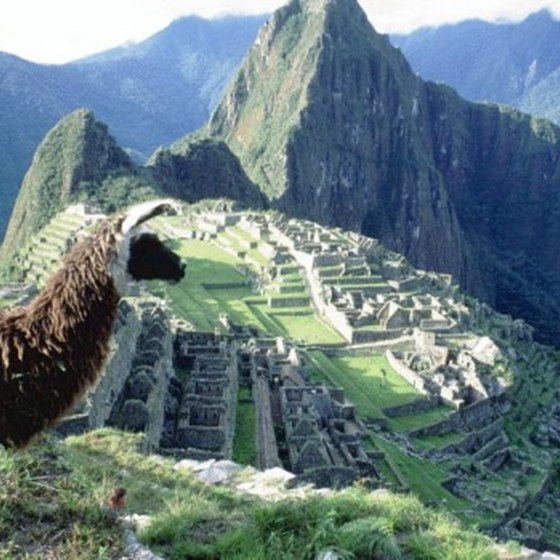 The lost Inca city sits atop a mountain in the Andes.