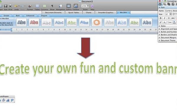 Cómo hacer un banner en Microsoft Word 2007