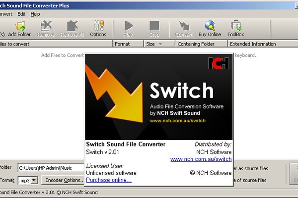 download nch switch audio file converter plus registration code