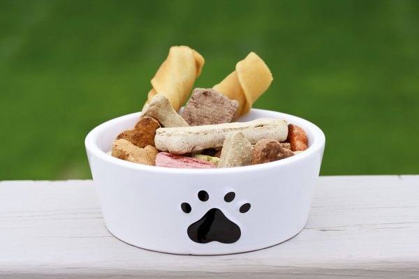 Melpomenem/iStock/Getty Images Dog food in a bowl