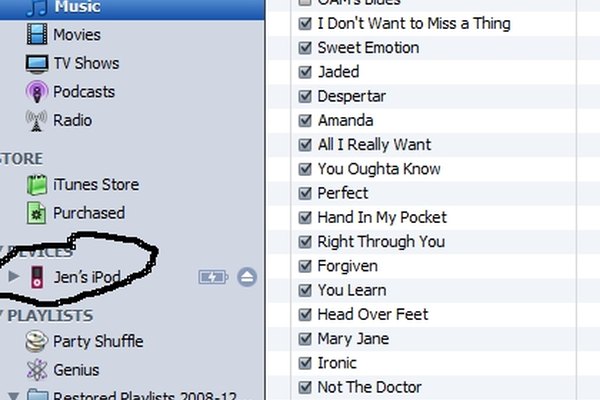 How do you remove songs from an iPod?