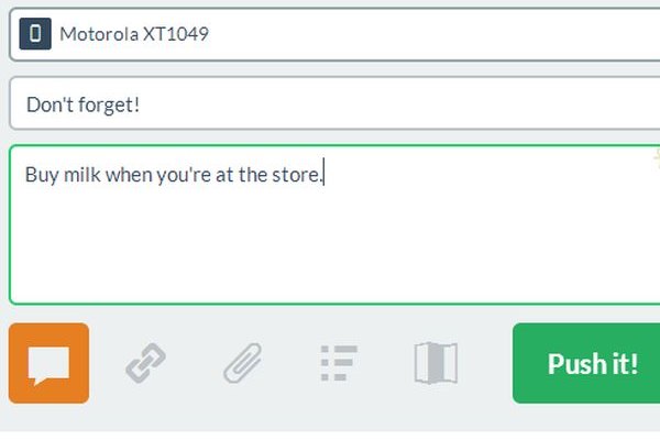 PushBullet Computer screen showing browser and saving bonds