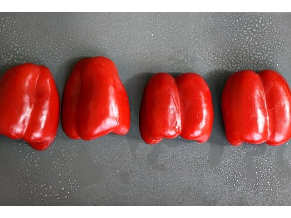 Putting the cut side down steams the peppers to ensure even cooking.