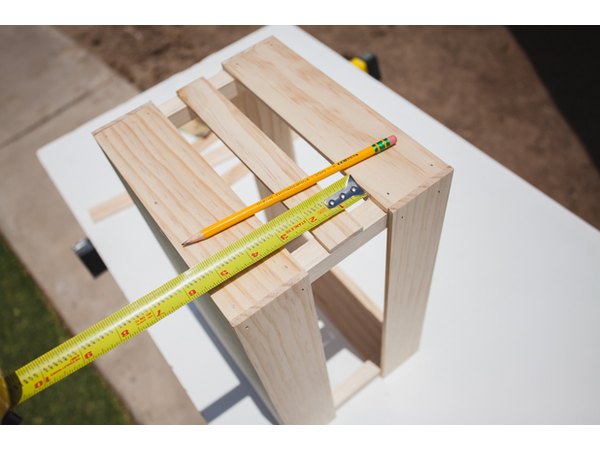 Measure for equal distance between parts.