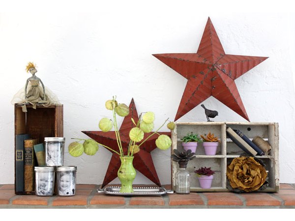 Flea market finds can add a touch of vintage charm.