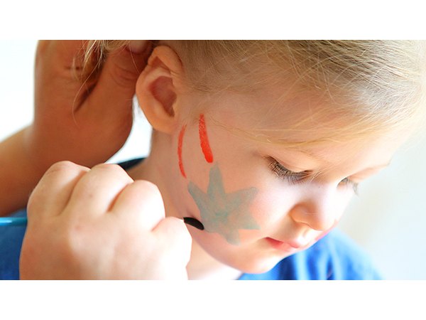 Every parade-goer needs patriotic face paint.