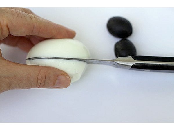 Deviled eggs are the base.