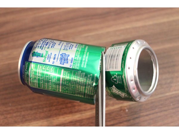 Cut the cans where marked