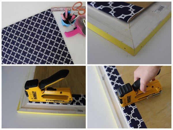 Staple the plywood to the frame.