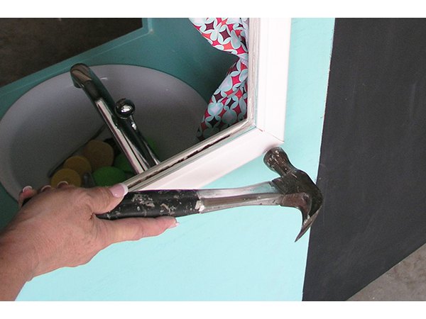 Use finish nails to install the trim.