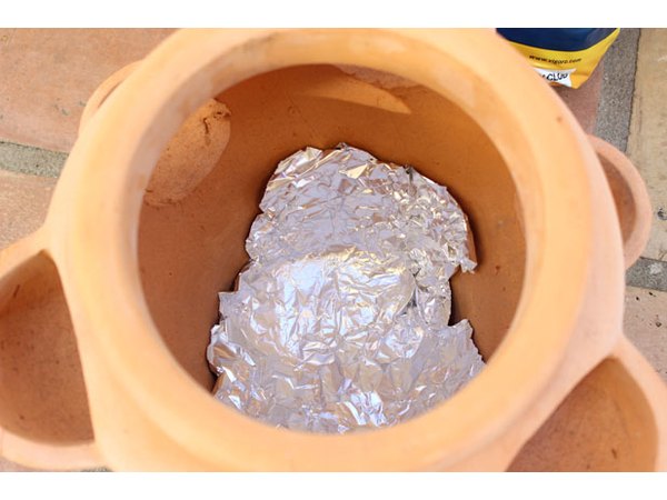 Cover the bottom with foil