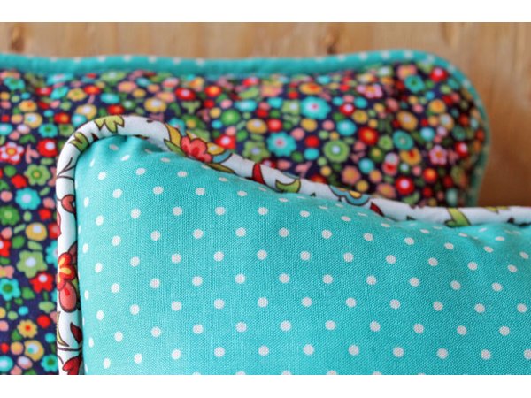 Your pillows can get a new look every year with bias tape cording.